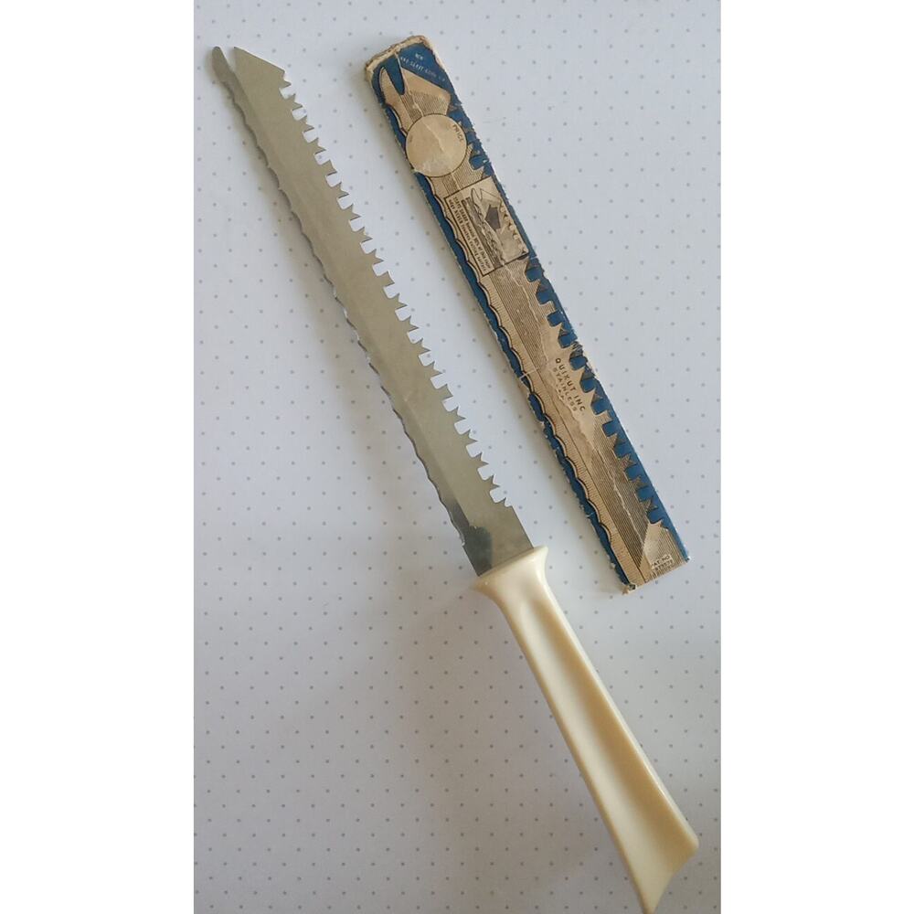 Vintage QUIKUT Knife Dual Edge Carve Serve Frozen Food Saw Fremont, OH 🇺🇸 9"